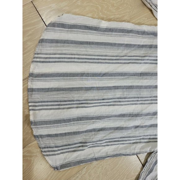 Lucky Brand Button Tunic Top Women's SMALL Striped 100% Cotton Lightweight - Picture 9 of 10